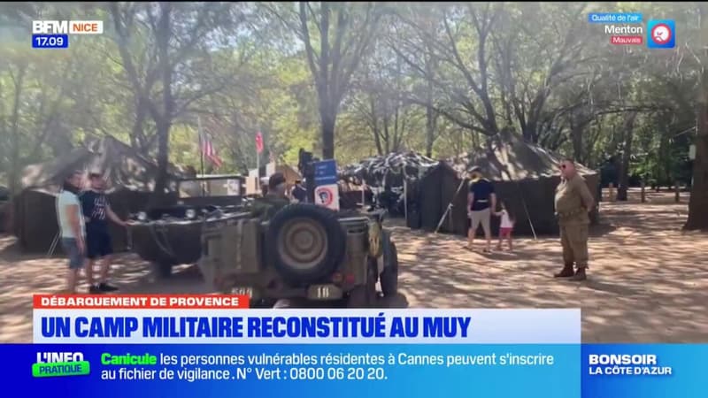 Camp militaire reconstitué au Muy