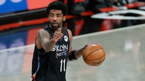 Kyrie Irving sous le maillot des New Jersey Nets en mai 2021