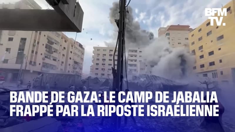 Le camp de Jabalia, situé au nord de la bande de Gaza, frappé par la riposte israélienne