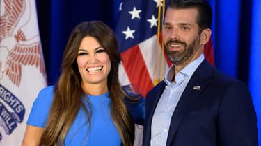 Kimberly Guilfoyle et Donald Trump Junior, le 3 février 2020 à Des Moines.