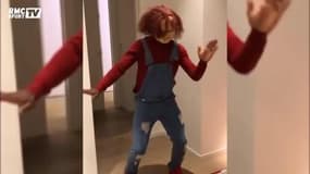 Evra fête Halloween déguisé en Chucky