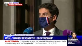 Chefs de partis reçus: pour Gabriel Attal, "il y a un consensus autour de la réalité, de la gravité de l'épidémie en Europe"