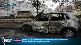 Voitures brûlées, affrontements, tirs de mortier... flambée de violences à Strasbourg pour la nuit du Nouvel an
