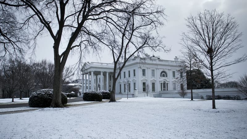 La Maison Blanche sous la neige le 30 janvier 2017 (photo d'illustration)