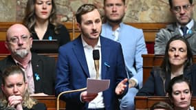 Le député insoumis François Piquemal à l'Assemblée nationale le 2 avril 2025 