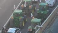 Les agriculteurs bretons sur l'A6 - Témoins BFMTV