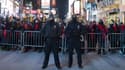 La police sécurise le Nouvel An à Times Square, 31 décembre 2017