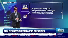 BFM Business avec vous : Je gère un site tout public, puis-je envoyer des messages commerciaux aux mineurs ? - 15/11