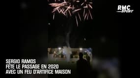 Sergio Ramos fête le passage en 2020 avec un feu d'artifice maison