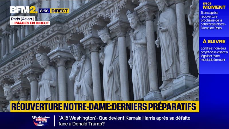 Notre-Dame: les préparatifs devant la cathédrale avant la visite d'Emmanuel Macron