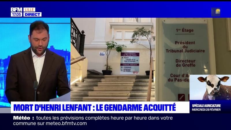 Saint-Omer: un gendarme acquitté pour la mort d'Henri Lenfant