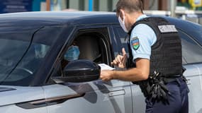 Un contrôle policier à Rémire-Montjolie en Guyane le 20 juin 2020