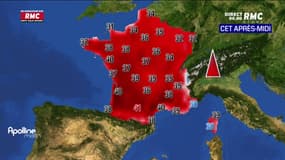 La température minimale cet après-midi, c'est 30 °C