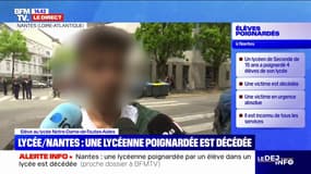 Attaque au couteau dans un lycée; "Apparemment, c'était un élève un peu bizarre depuis le début de l'année", témoigne un des élèves de Notre-Dame-de-Toutes-Aides à Nantes