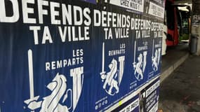 Campagne d'affichage du groupuscule d'extrême droite lyonnais "Les Remparts" (Photo d'illustration)