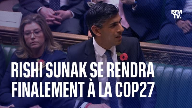 Le Premier ministre britannique Rishi Sunak se rendra finalement à la COP27