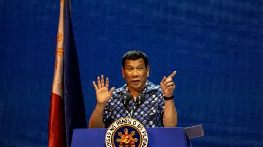 Le président philippin Rodrigo Duterte, le 11 mai 2019 à Manille