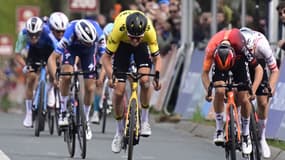 Tom Pidcock remporte l'Amstel Gold Race, le 14 avril 2024