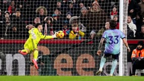 Le beau réflexe de David Raya  après une boulette lors de la d'Arsenal victoire à Brentford (1-3), le 1er janvier 2025