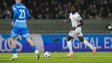 Manu Koné lors du match Islande-France (2-2, qualifs Coupe du monde 2026), le 13 octobre 2025