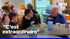En Normandie, les bienfaits d'une cantine intergénérationnelle qui permet de renouer les liens entre enfants et seniors