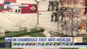 Un chamboule-tout cible Anne Hidalgo à la Fête des Tuileries