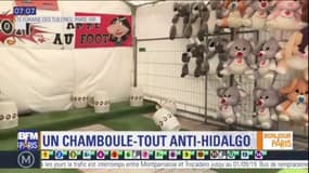 Un chamboule-tout cible Anne Hidalgo à la Fête des Tuileries