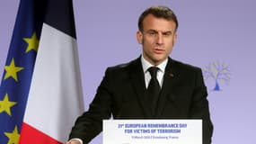 Emmanuel Macron préside une cérémonie d'hommage aux victimes du terrorisme à Strasbourg le 11 mars 2025