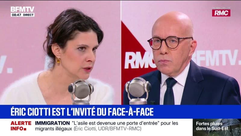 Éric Ciotti (UDR) assure que "personne" dans son groupe "n'ira" dans l'émission de Jean-Marc Morandini sur CNews après sa condamnation pour "harcèlement sexuel" et "corruption de mineur"