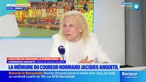 Rouen: la veuve de Jacques Anquetil salue le passage prochain du Tour de France