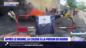 Attaque d'un fourgon pénitentiaire dans l'Eure: la colère à la prison de Rouen