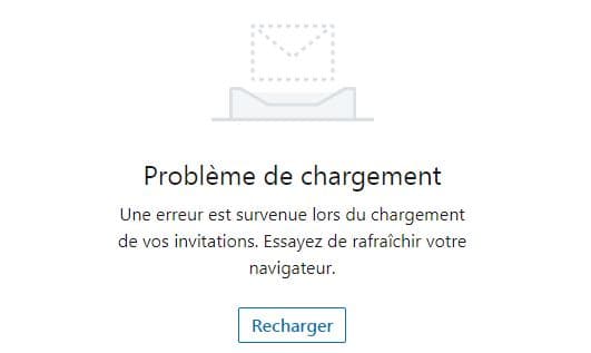 Impossible de consulter les demandes de connexions professionnelles. Impossible de consulter les demandes de connexions professionnelles.