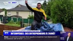 Météo pluvieuse: "On est très en retard sur les chantiers", explique Alexandre, couvreur en Île-de-France
