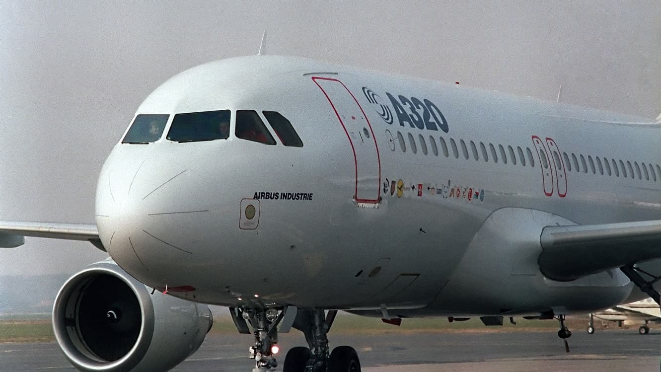 L'A320 lors de son vol d'inauguration le 22 février 1987.