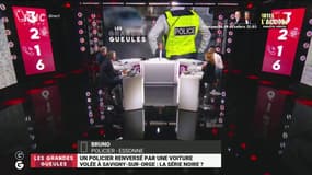 Policier renversé dans l'Essonne: "Il se bat pour vivre, pour sa femme, ses enfants" confie son chef de brigade sur RMC