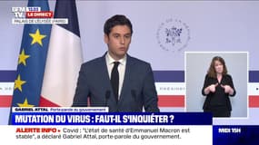 Gabriel Attal (porte-parole du gouvernement): "L'épidémie ne recule plus"