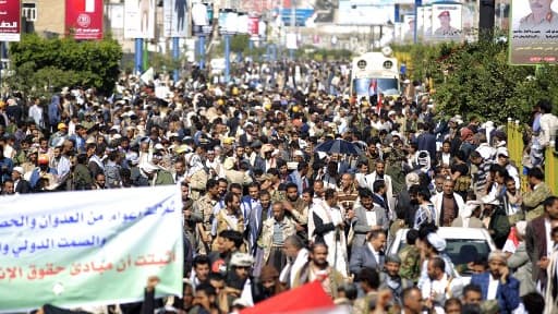 Des manifestations contre le blocus imposé par l'Arabie Saoudite, depuis le 6 novembre 2017.