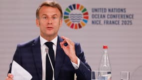 Emmanuel Macron au Sommet sur les océans à Nice, le 9 juin 2025
