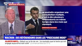 Emmanuel Macron souhaite plusieurs référendums "en même temps" dans les "mois qui viennent"