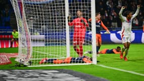 Le terrible csc sur l'ouverture du score de l'OL face à Montpellier en Ligue 1, 4 janvier 2025