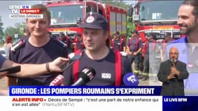 "Nous sommes ici pour aider les Français": un pompier roumain s'exprime sur le front des incendies en Gironde