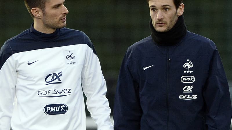 Olivier Giroud et Hugo Lloris
