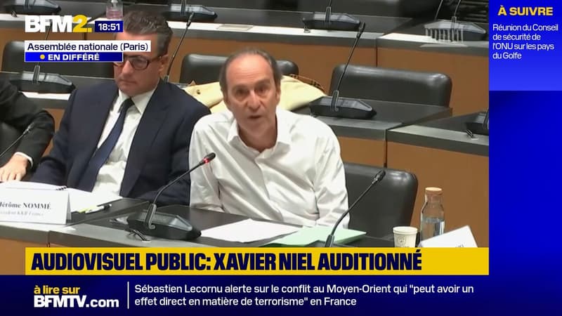 Audiovisuel public: Xavier Niel accuse Charles Alloncle d'avoir "transformé la commission [d'enquête] en cirque"