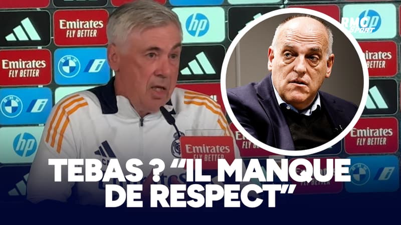 "Tebas manque de respect à des millions de fans du Real" assène Ancelotti