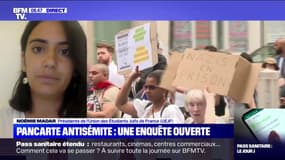 "Ça me révolte, ça m'indigne": la présidente de l'Union des étudiants juifs de France réagit à la pancarte antisémite dans une manifestation anti-pass
