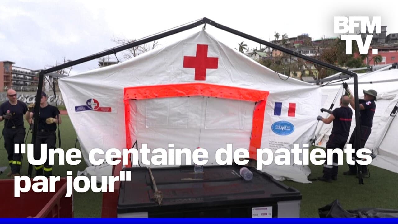 À Mayotte les secours construisent en urgence un hôpital de campagne une semaine après la