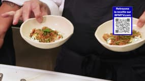 Yaourt vanille, pâte de citron cédrat confit et crumble aux herbes, ma recette estivale avec un chef