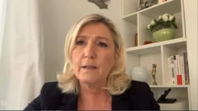 Marine Le Pen, présidente du RN, le 3 avril 2020