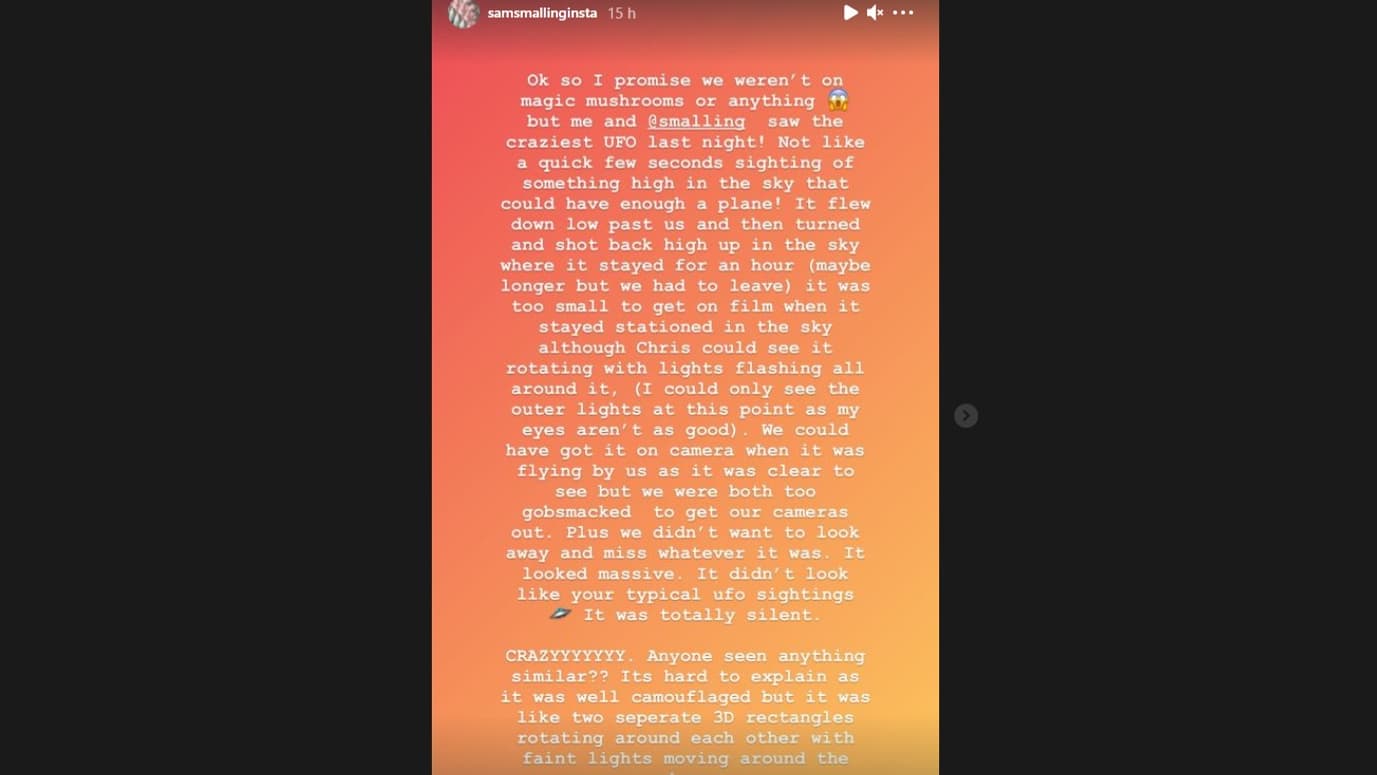 Le message de Sam Smalling Le message de Sam Smalling