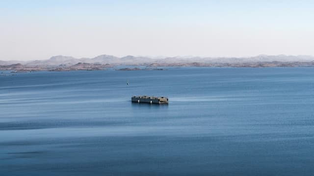 Le lac Nasser en amont du barrage d'Assouan, en Egypte, le 3 janvier 2021